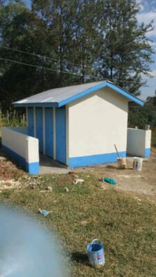 The Newly Renovated Pit Latrine At Emulunya Primary School